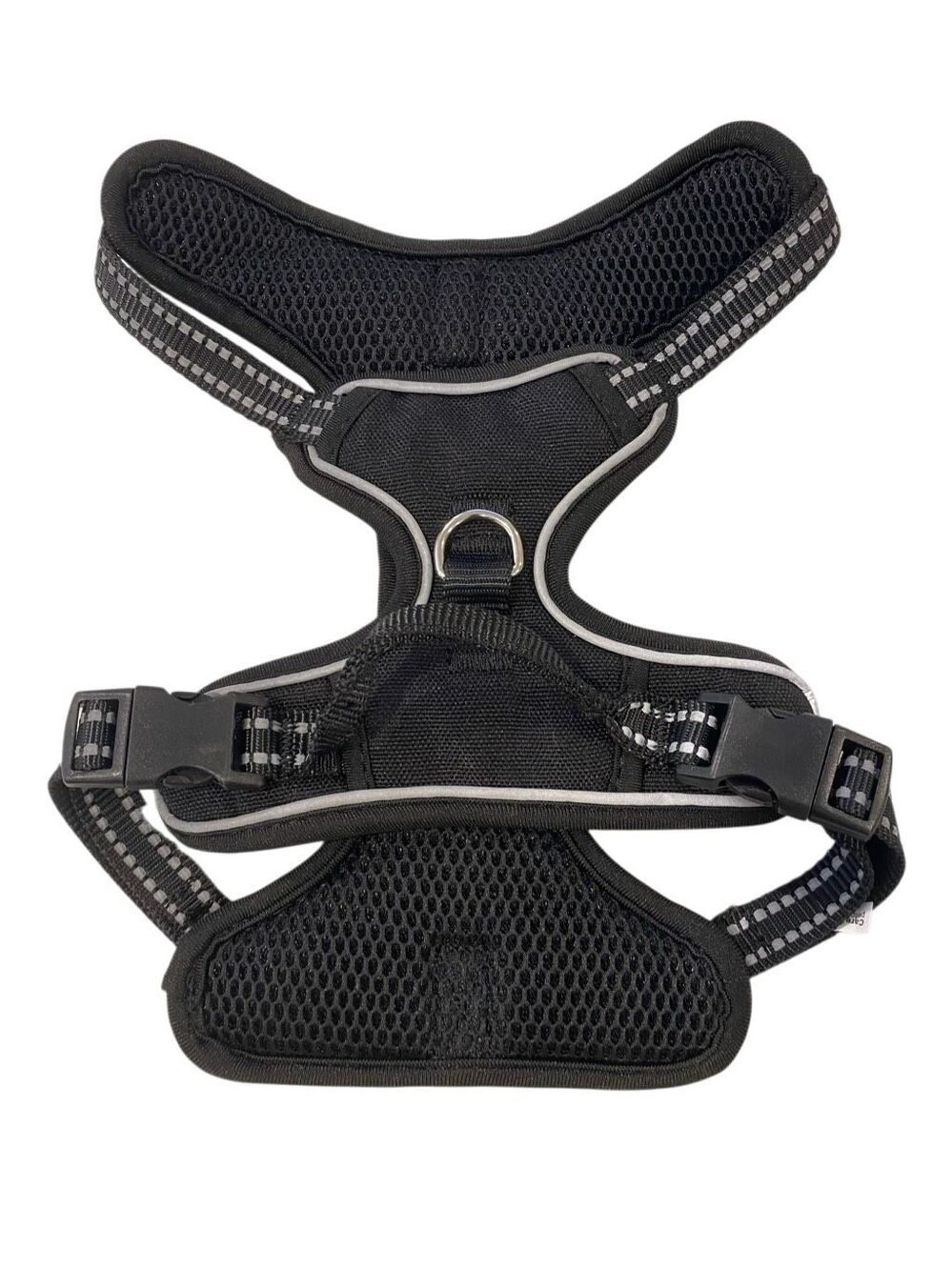 Reflective No Pull Adjustable Dog Harness Medium 18-22.5 Inch Black Padded Mesh